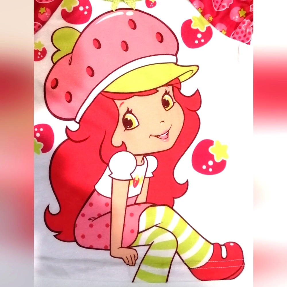 Strawberry Shortcake Girl's 2pc Pink Pajamas Pajama Set NWT Size 3T - Picture 3 of 11